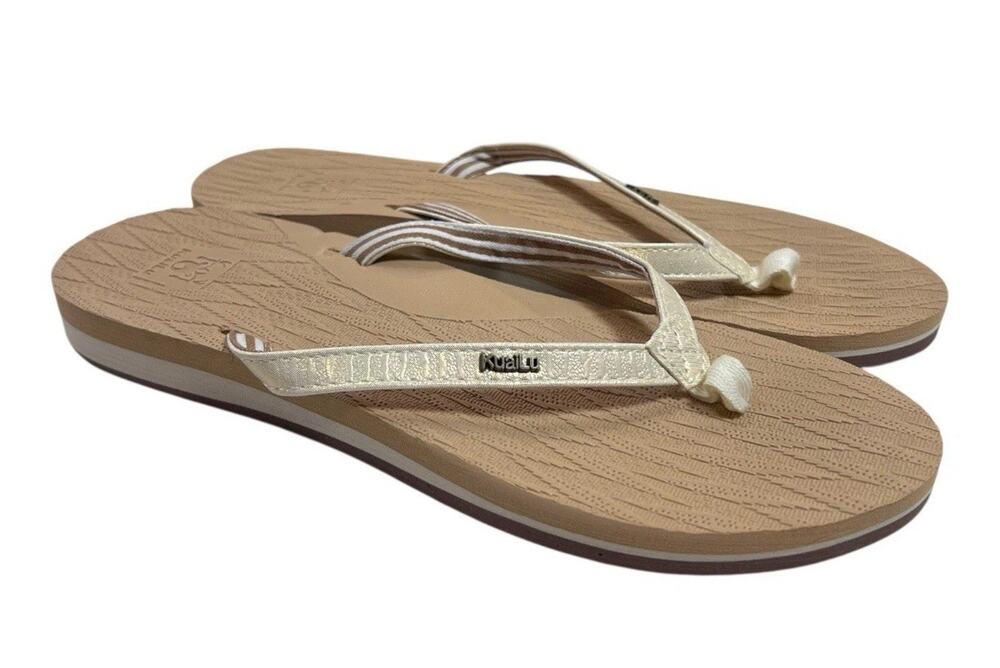 KuaiLu Womens Arch Support Flip Flops Size 10